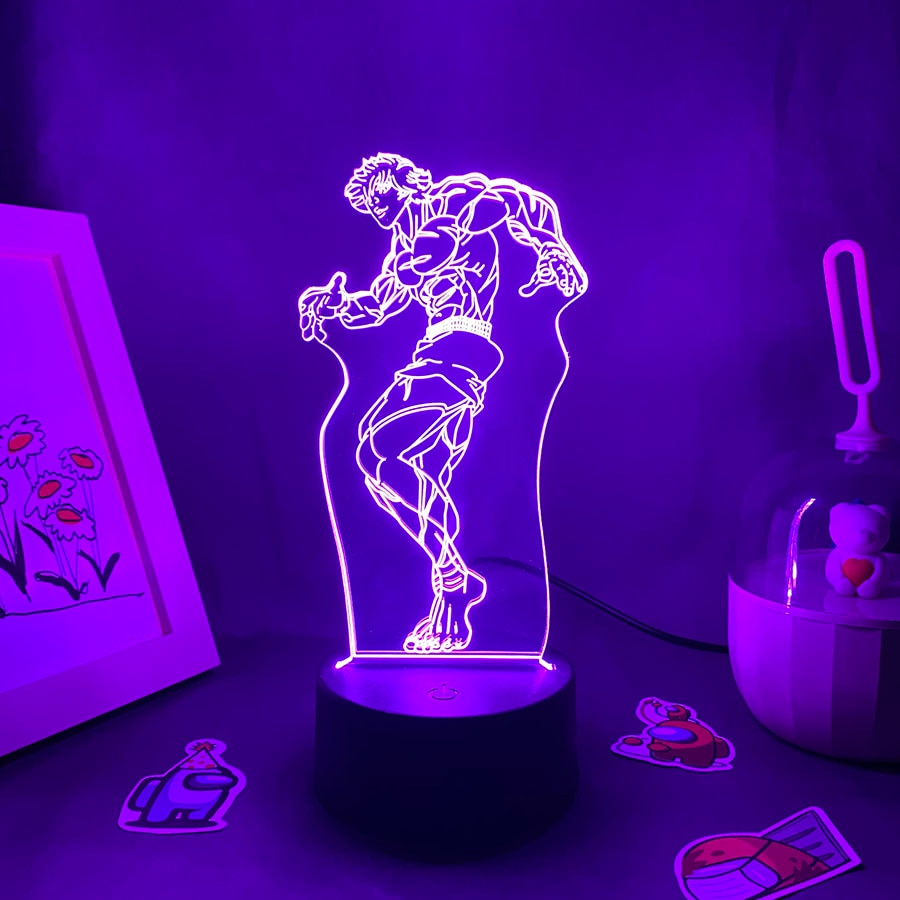 Anime Baki the Grappler 3D Led Night Light Birthday Gifts For Friends Lava Lamp Bedroom Table Decoration Manga Figure Baki Hanma