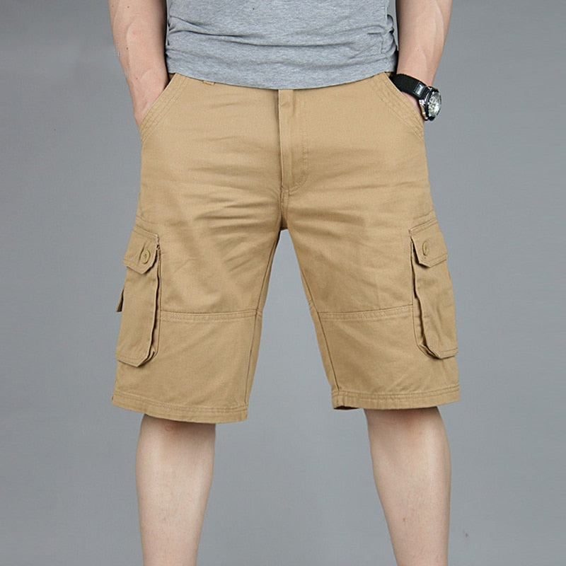 Cargo Shorts Men Summer Casual Mulit-Pocket Shorts Men Joggers Shorts Trousers Men Breathable Big Tall 42 44 46 Large Size