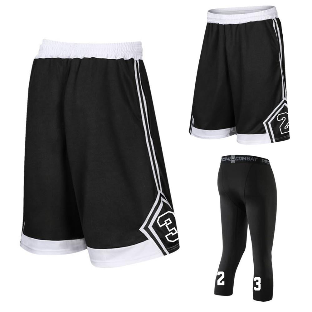 Custom number Basketball Shorts Loose Breathable Men Basketball Shorts Zipper Pocket Training Basketball Quick Dry Running Short