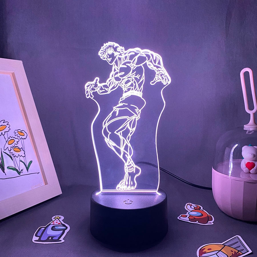 Anime Baki the Grappler 3D Led Night Light Birthday Gifts For Friends Lava Lamp Bedroom Table Decoration Manga Figure Baki Hanma