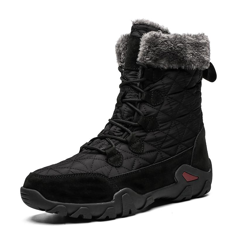 New Winter High Help Men Snow Boots Waterproof Man Boots Man Fur Thick Plush Warm Men's Boots Male Ankle Boots Big Size 38-48