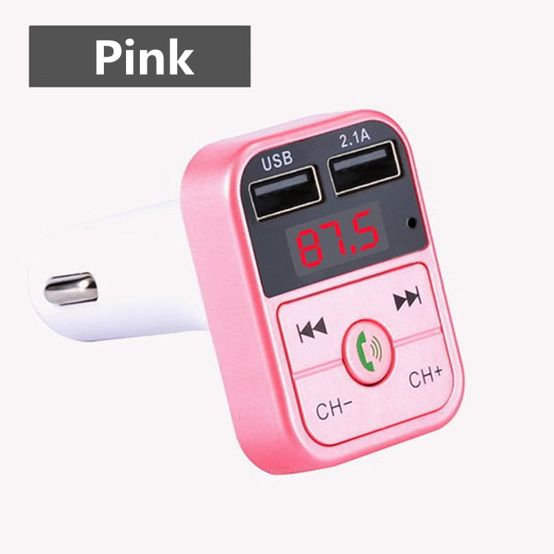 Car Bluetooth 5.0 FM Transmitter Wireless Handsfree Audio Receiver Auto MP3 Player 2.1A Dual USB Fast Charger Car Accessories