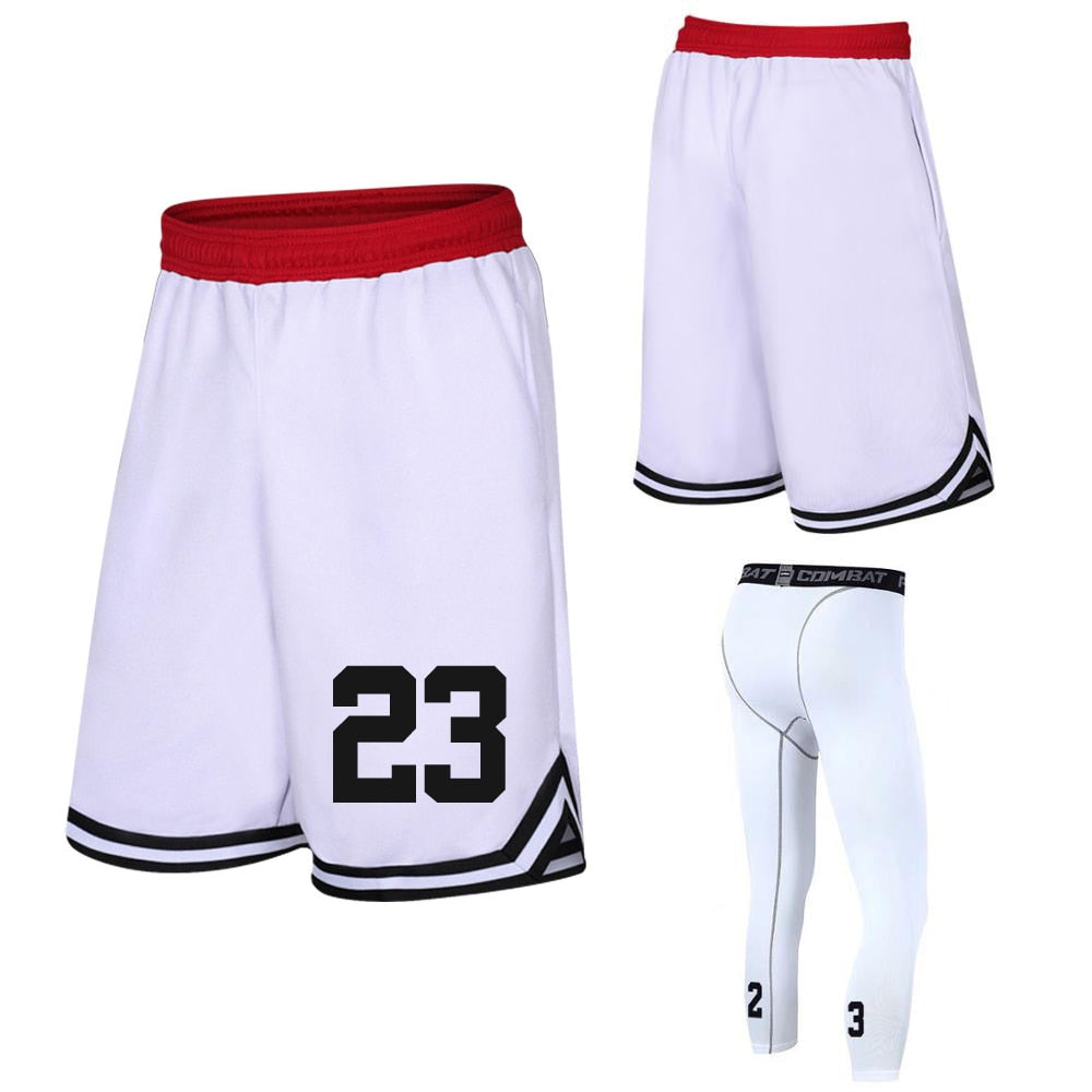 Custom number Basketball Shorts Loose Breathable Men Basketball Shorts Zipper Pocket Training Basketball Quick Dry Running Short