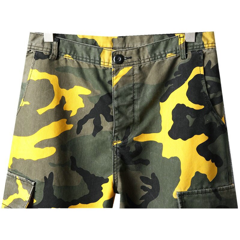 Camo Patchwork Cargo Pants Men's Hip Hop Casual Camouflage Trousers Streetwear Joggers Sweatpants NXP12