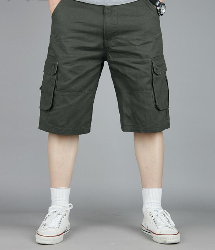 Cargo Shorts Men Summer Casual Mulit-Pocket Shorts Men Joggers Shorts Trousers Men Breathable Big Tall 42 44 46 Large Size