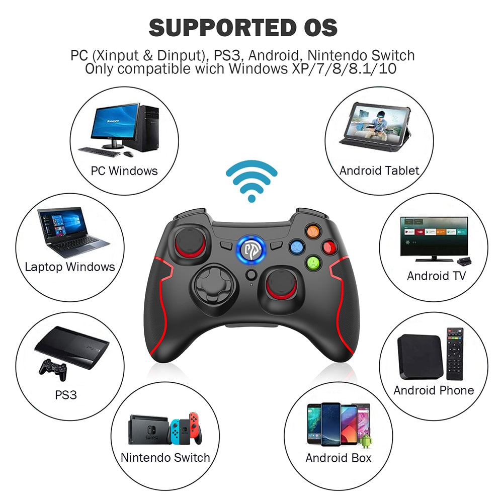 EasySMX ESM-9013 PC Joystick Wireless Gamepad Controller For PS3 Nintendo Switch Android Phone TV Box Tablet Laptop Control