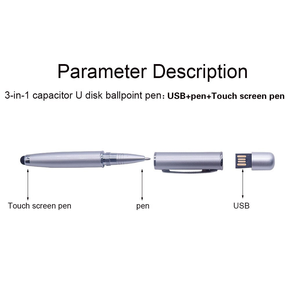 Ballpoint Pen USB Flash Drive 2.0 Pen Drive 32GB 16GB 8GB 4GB Pendrive with Box U Disk  Memoria USB Flashdrive Custom Logo Gifts