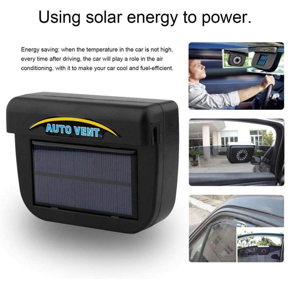 Portable Car Solar Powered Auto Fan Cooler Energy Saving Clean Air Exhaust Cooling Fan Install On Car Windows Ventilador Coche