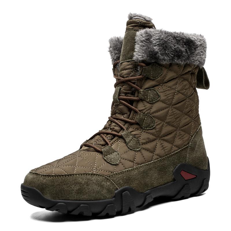 New Winter High Help Men Snow Boots Waterproof Man Boots Man Fur Thick Plush Warm Men's Boots Male Ankle Boots Big Size 38-48