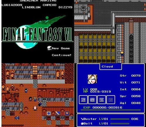 FINAL FANTASY VII Game Cartridge for NES Console