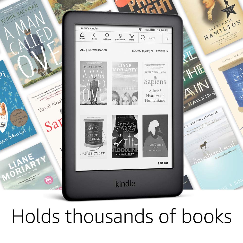 All-new Kindle Black 2019 version, Now with a Built-in Front Light, Wi-Fi 4GB eBook e-ink screen 6-inch e-Book Readers