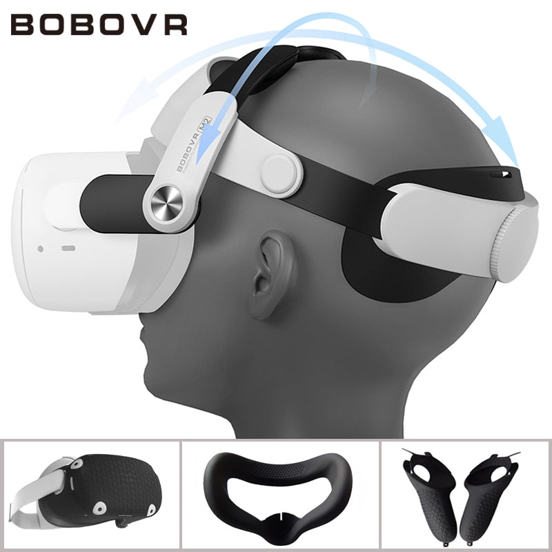 BOBOVR M2 Strap F2 Upgrade For Quest 2 Fan Lens No Fog Halo Strap Protective C2 Case Handle Cover For Oculus Quest2 Accessoires