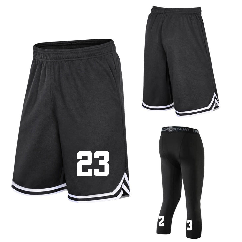 Custom number Basketball Shorts Loose Breathable Men Basketball Shorts Zipper Pocket Training Basketball Quick Dry Running Short