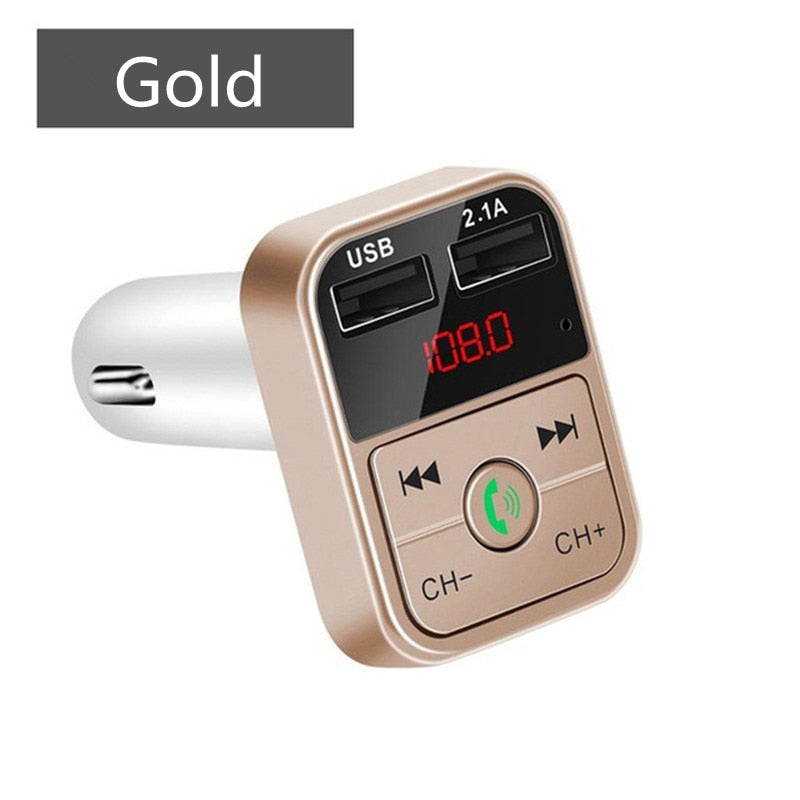 Car Bluetooth 5.0 FM Transmitter Wireless Handsfree Audio Receiver Auto MP3 Player 2.1A Dual USB Fast Charger Car Accessories