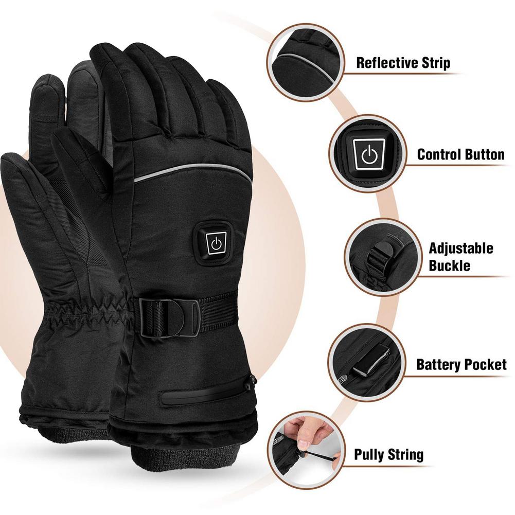 Winter Ski Outdoor Work USB Electric Heated Gloves Hand Warmer With 4000mAh Rechargeable Battery Cycling Motorcycle Gloves