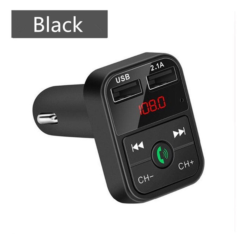 Car Bluetooth 5.0 FM Transmitter Wireless Handsfree Audio Receiver Auto MP3 Player 2.1A Dual USB Fast Charger Car Accessories