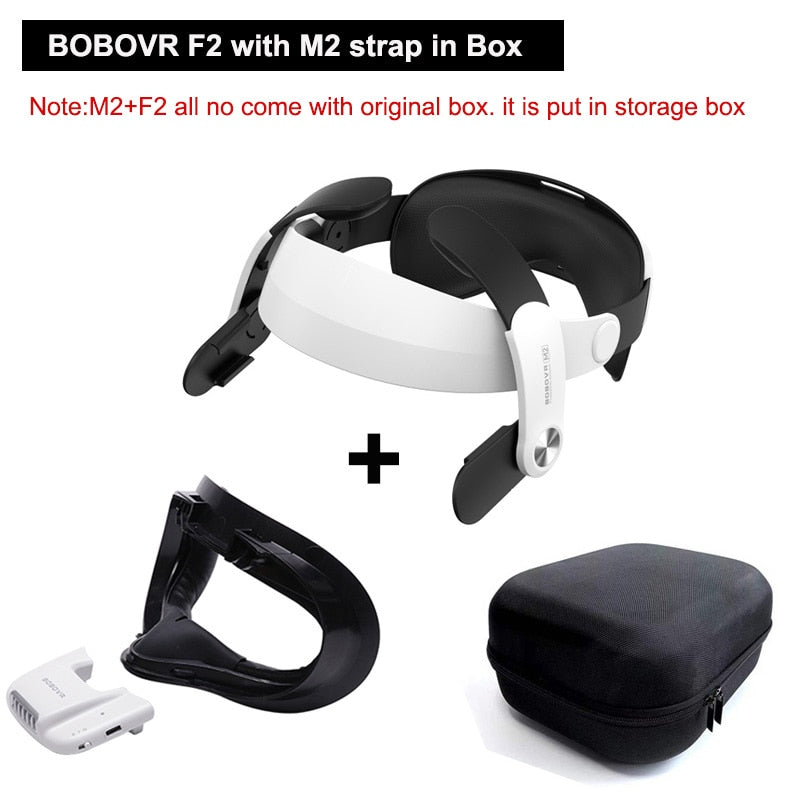 BOBOVR M2 Strap F2 Upgrade For Quest 2 Fan Lens No Fog Halo Strap Protective C2 Case Handle Cover For Oculus Quest2 Accessoires