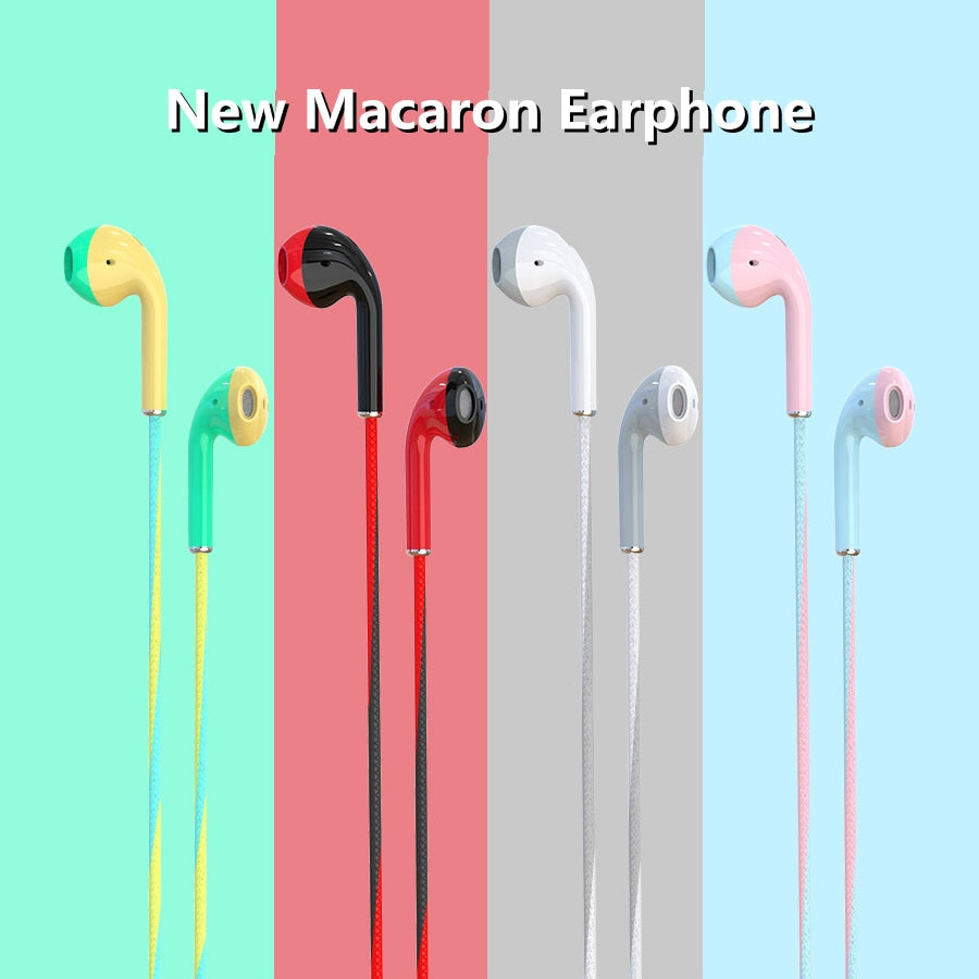 NEW 3.5mm Wired Headphones With Bass Earbuds Stereo Earphone Music Sport Gaming Headset With mic For Xiaomi IPhone