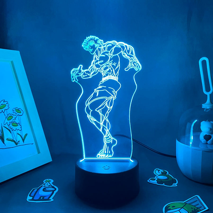 Anime Baki the Grappler 3D Led Night Light Birthday Gifts For Friends Lava Lamp Bedroom Table Decoration Manga Figure Baki Hanma