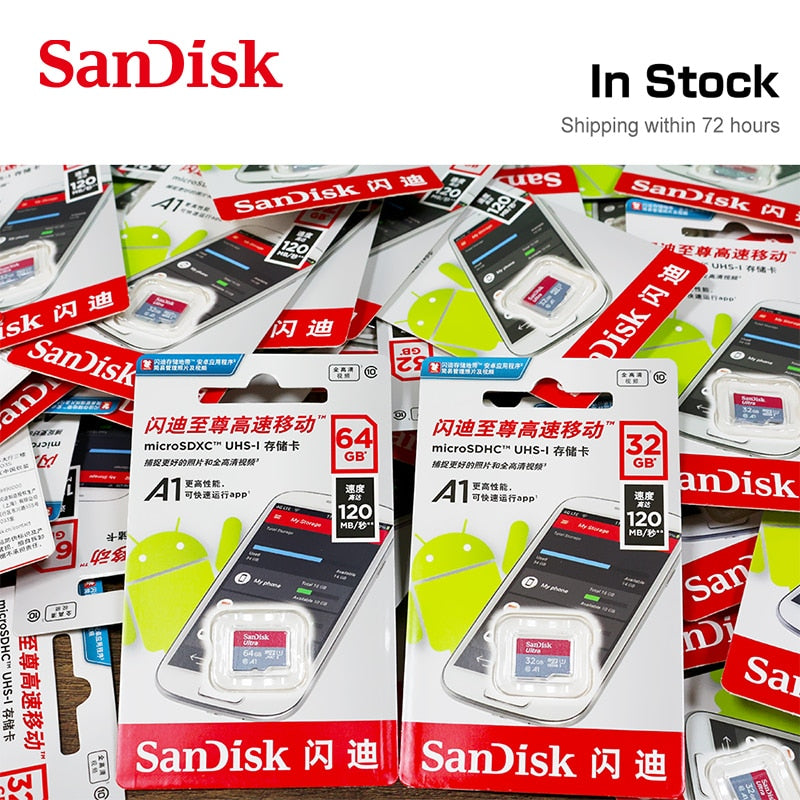 100% original Sandisk class 10 sd card microsd tf card 16 gb 32 gb 64 gb 128 gb 256 gb micro sd memory card