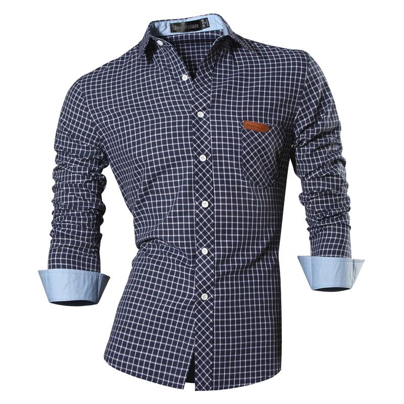 jeansian casual shirts dress male mens clothing long sleeve social slim fit brand boutique cotton western button 2028