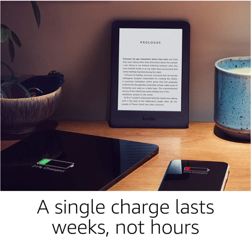 All-new Kindle Black 2019 version, Now with a Built-in Front Light, Wi-Fi 8GB eBook e-ink screen 6-inch e-Book Readers