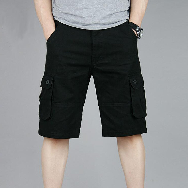 Cargo Shorts Men Summer Casual Mulit-Pocket Shorts Men Joggers Shorts Trousers Men Breathable Big Tall 42 44 46 Large Size