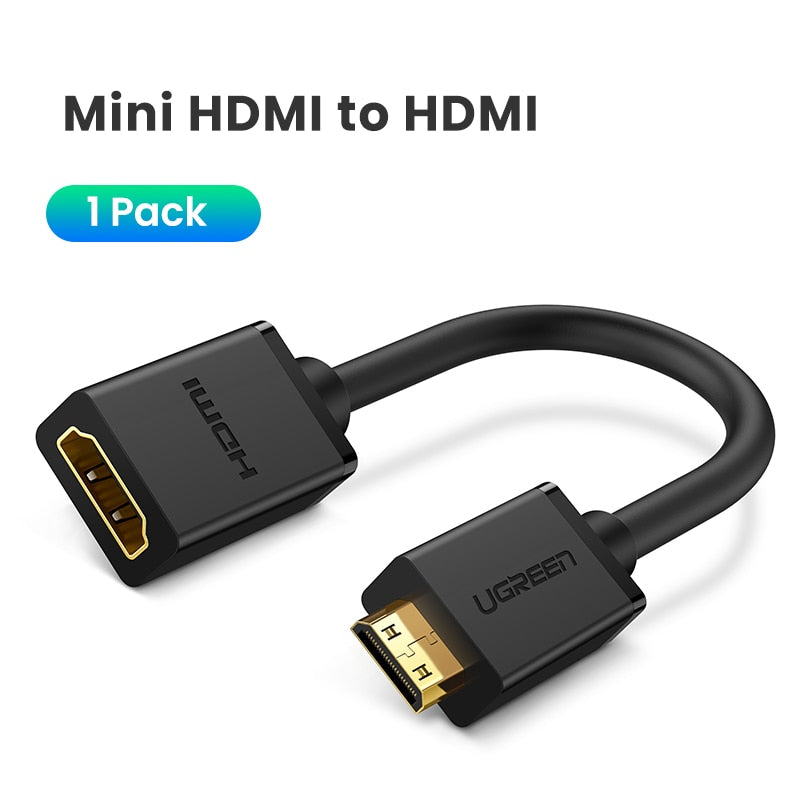 Ugreen Micro HDMI Adapter HD4K Micro Mini HDMI Male to HDMI Female Cable Connector Converter for Raspberry Pi 4 GoPro HDMI Micro