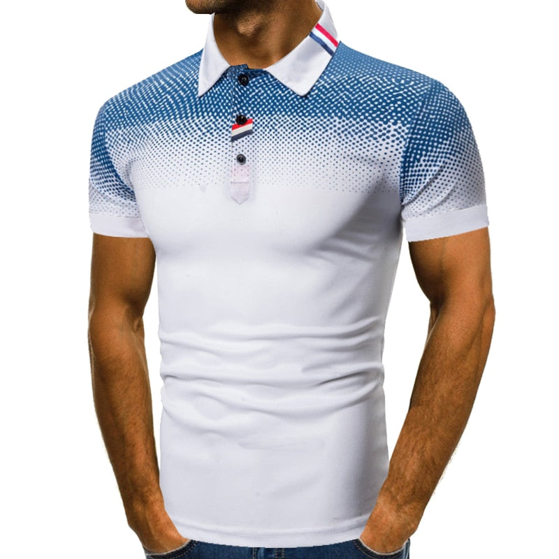 New Summer Casual Polo Shirt Men Short Sleeve Business Shirt Fashion Design Tops Tees