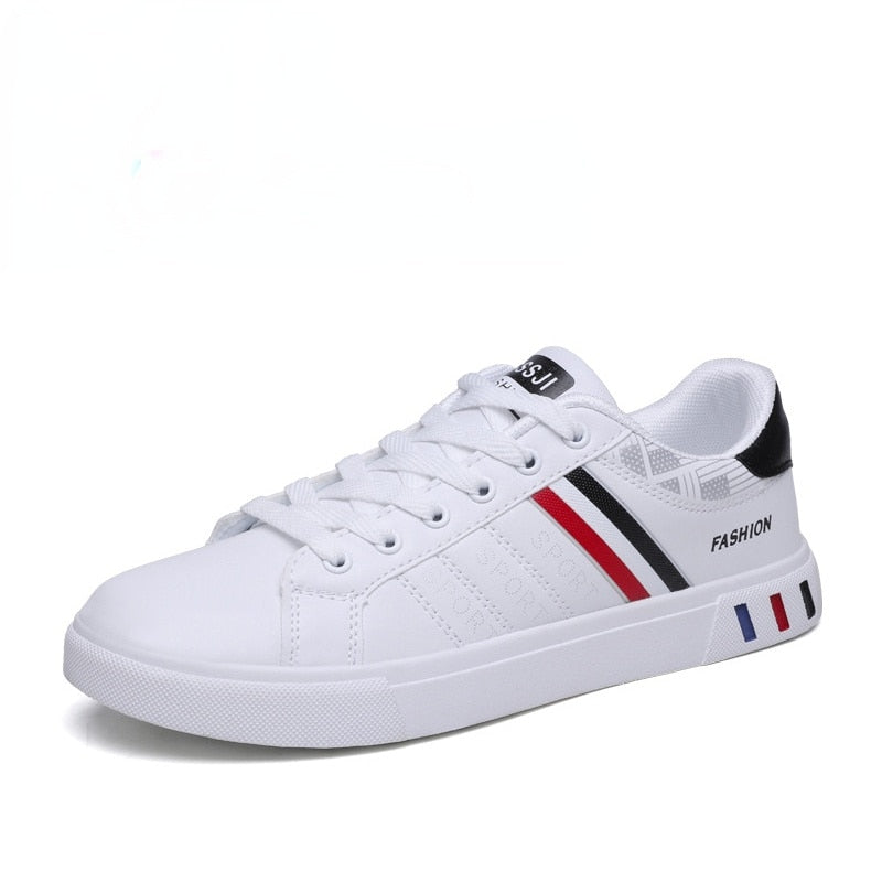 Men&#39;s Casual Shoes Lightweight Breathable Men Shoes Flat Lace-Up Men Sneakers White Business Travel Unisex Tenis Masculino