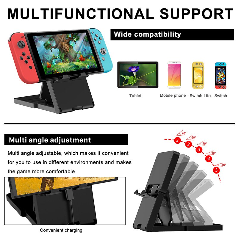 Game Accessories Set For Nintend Switch Travel Bag Joycon Grip Protective Cover Charging Dock Cable Screen Protector Card Box