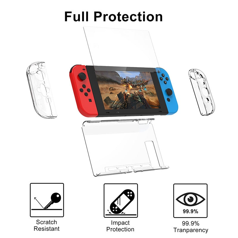 Game Accessories Set For Nintend Switch Travel Bag Joycon Grip Protective Cover Charging Dock Cable Screen Protector Card Box