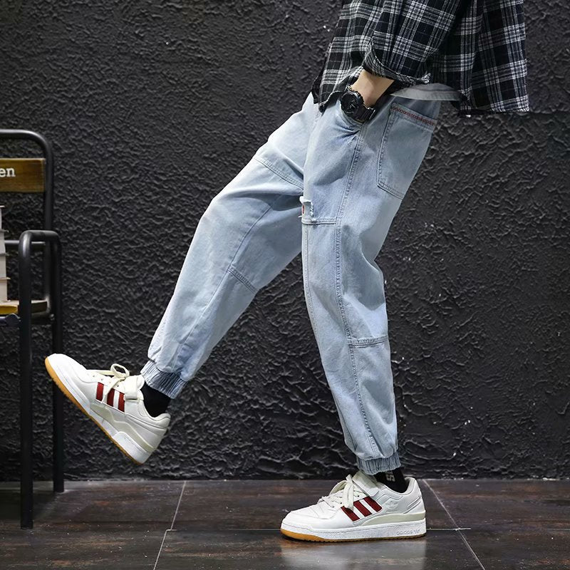 New Streetwear Hip Hop Cargo Pants Men&#39;s Jeans Elastic Harun Joggers In Autumn and Spring Men ClothIng