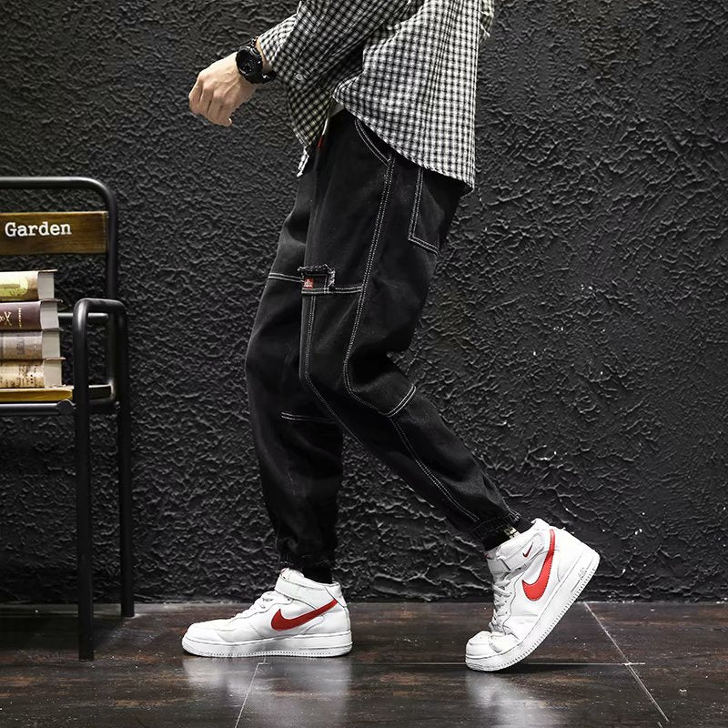 New Streetwear Hip Hop Cargo Pants Men&#39;s Jeans Elastic Harun Joggers In Autumn and Spring Men ClothIng