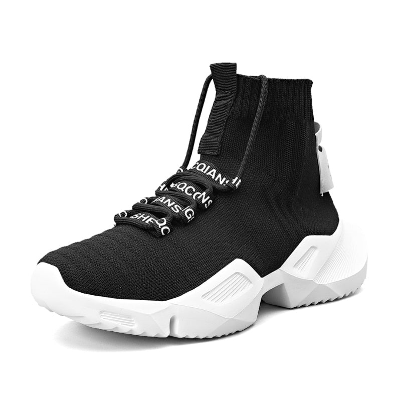 New Autumn Men High-Top Casual Sneakers Flying Weaving Running Shoes High Street Popcorn Sock Chaussures High Quality Zapatillas