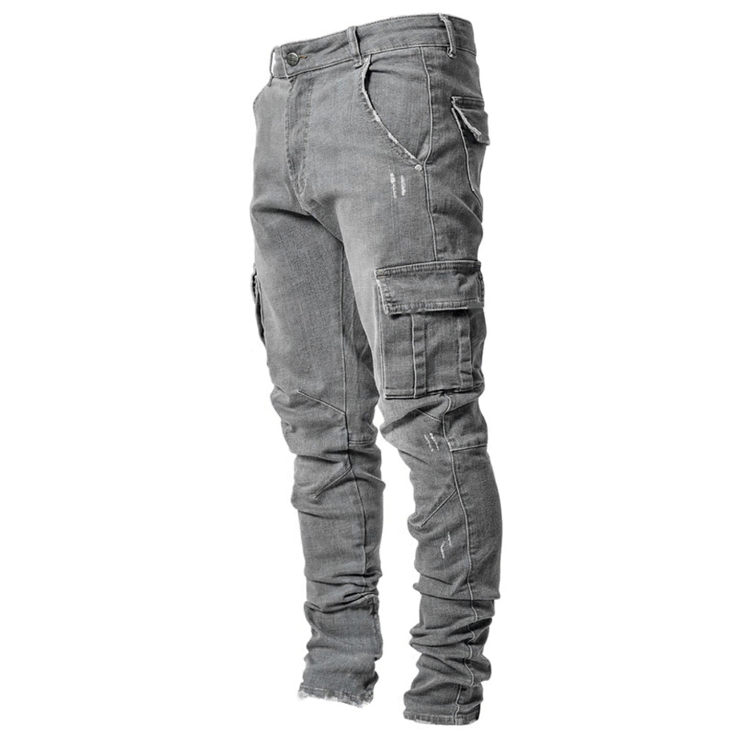 3 Styles Men Stretchy Ripped Skinny Biker Embroidery Print Jeans Destroyed Hole Taped Slim Fit Denim Scratched High Quality Jean