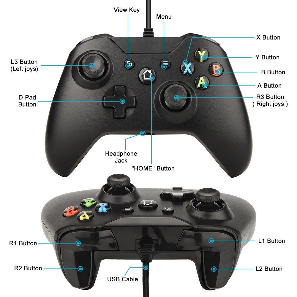 USB Wired Controller for Xbox one PC Games Controller for Wins 7 8 10 Microsoft Xbox One joysticks Gamepad with Dual Vibration