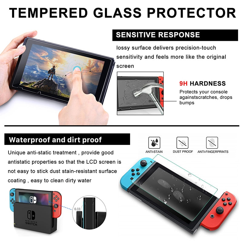 Game Accessories Set For Nintend Switch Travel Bag Joycon Grip Protective Cover Charging Dock Cable Screen Protector Card Box