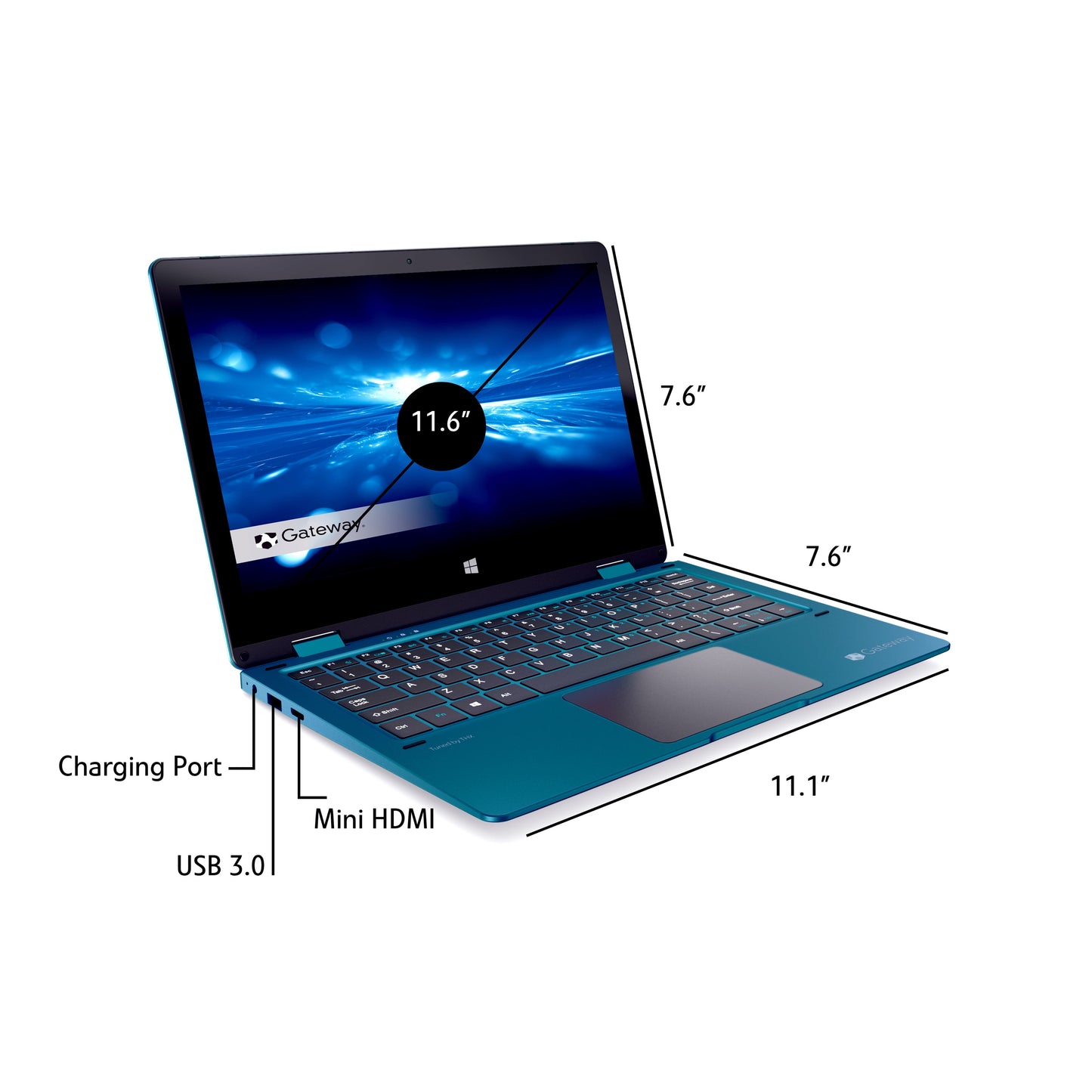 Restored Gateway GWTC116-2BL 11.6" HD Touchscreen Laptop Celeron N4020 1.1GHz Intel UHD Graphics 600 4GB RAM 64GB SSD Windows 10 Home in S Mode Blue (Refurbished)